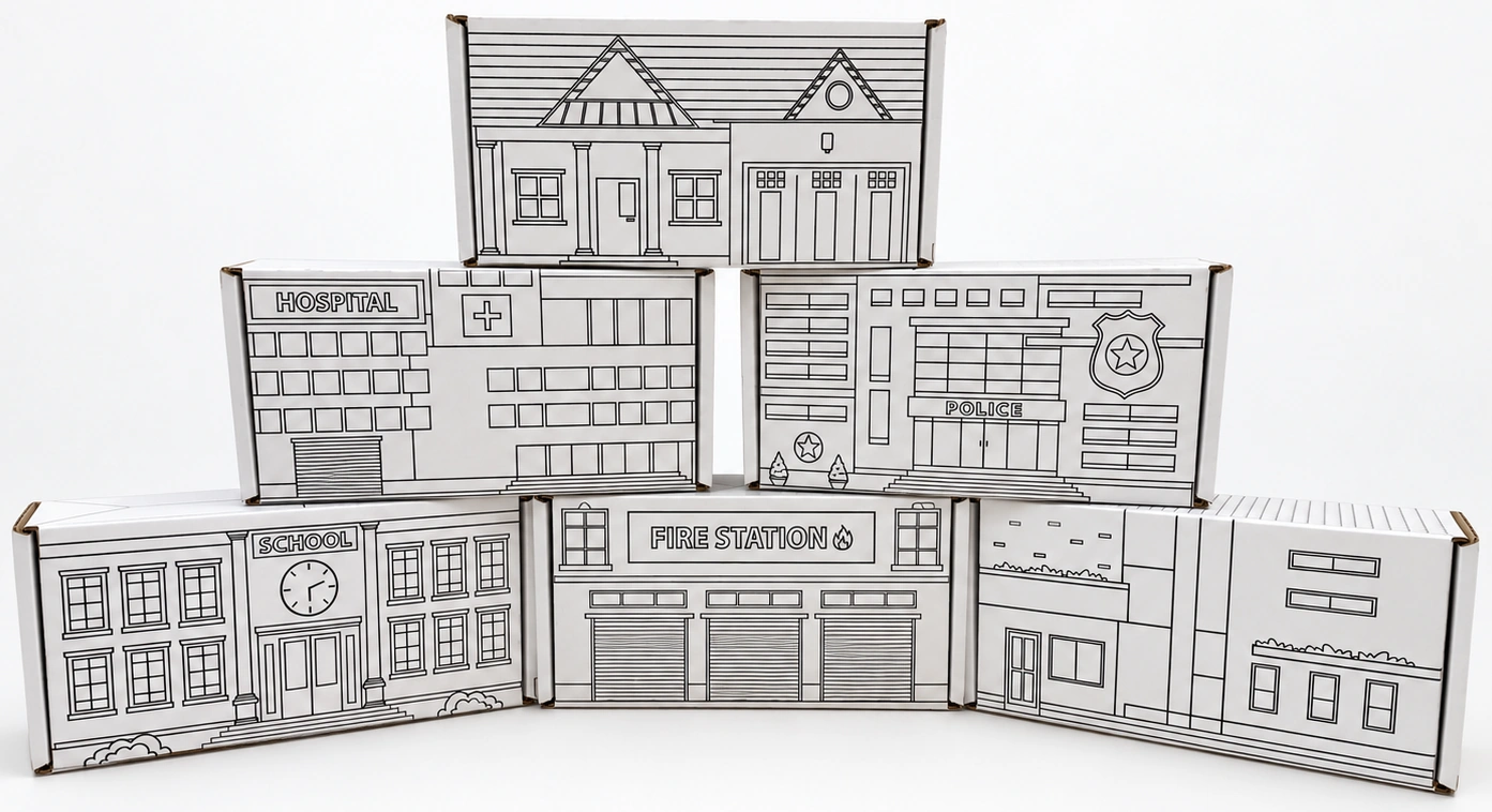 Uncolored Smarty Fun buildings