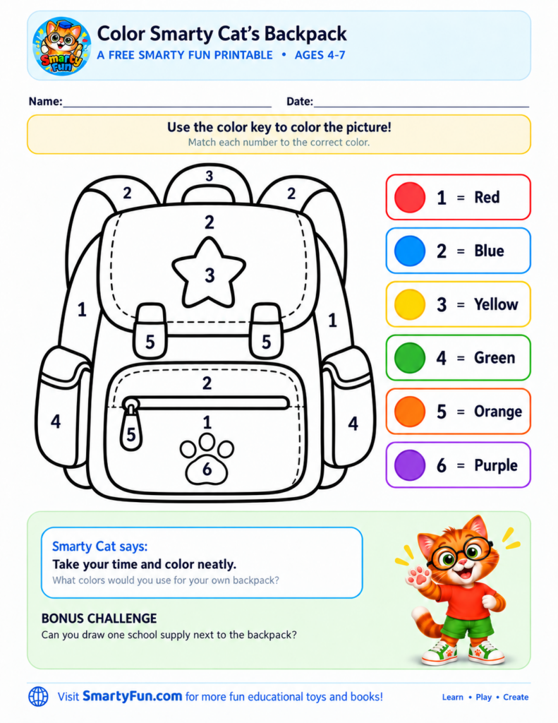 Color Smarty Cat’s Backpack