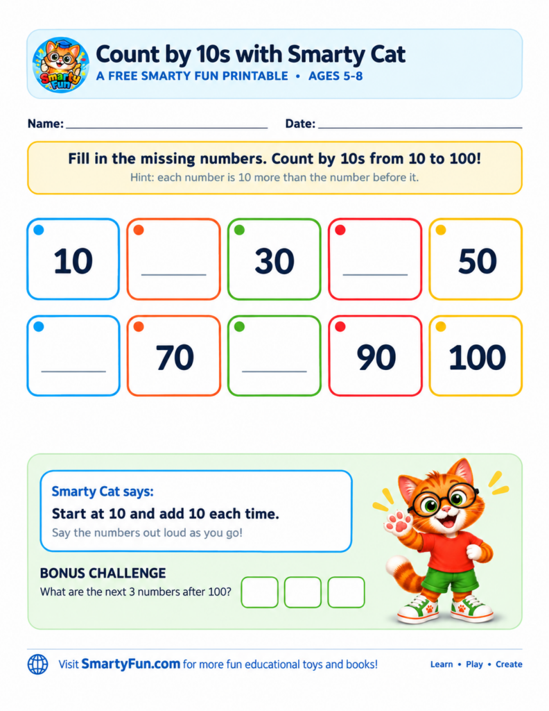 Count by 10s with Smarty Cat