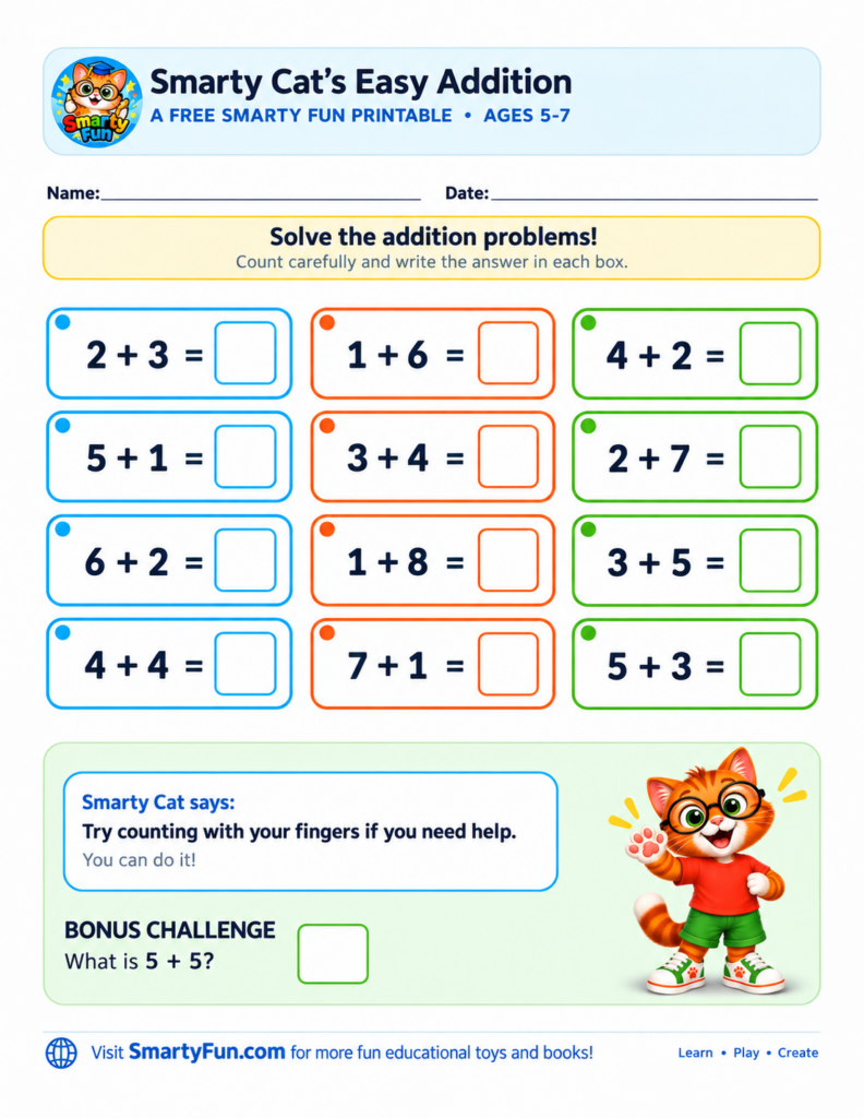 Smarty Cat’s Easy Addition