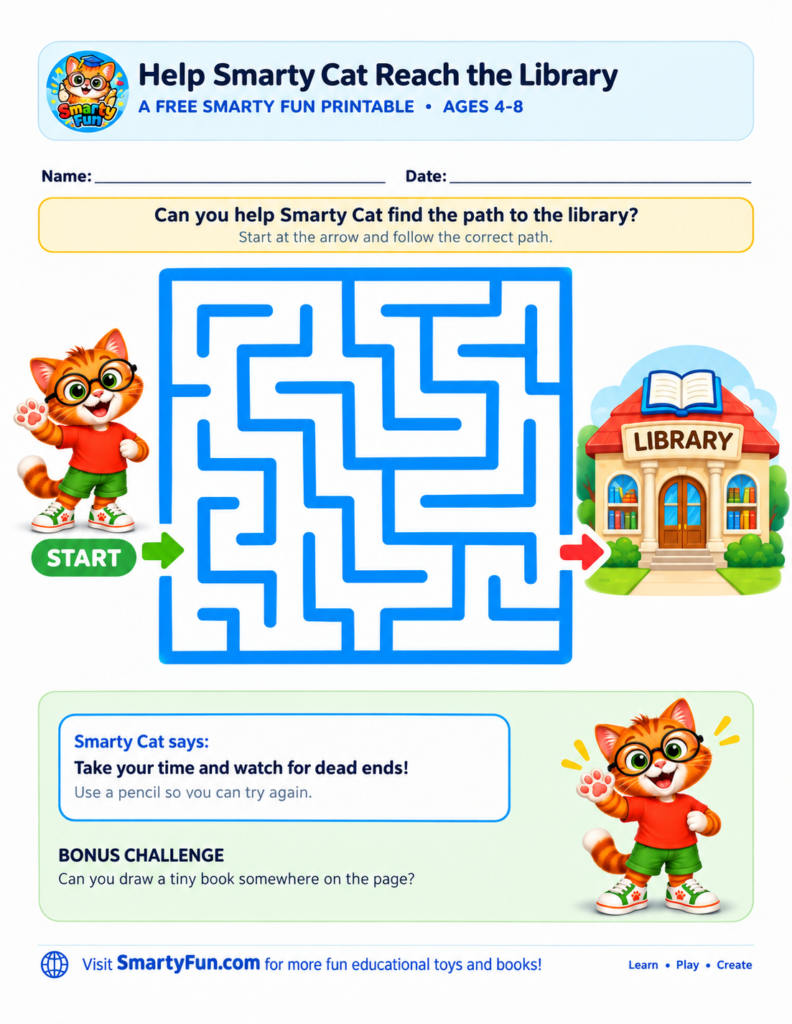 Help Smarty Cat Reach the Library