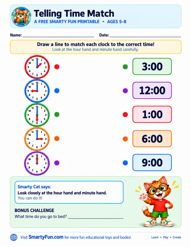 Telling Time Match